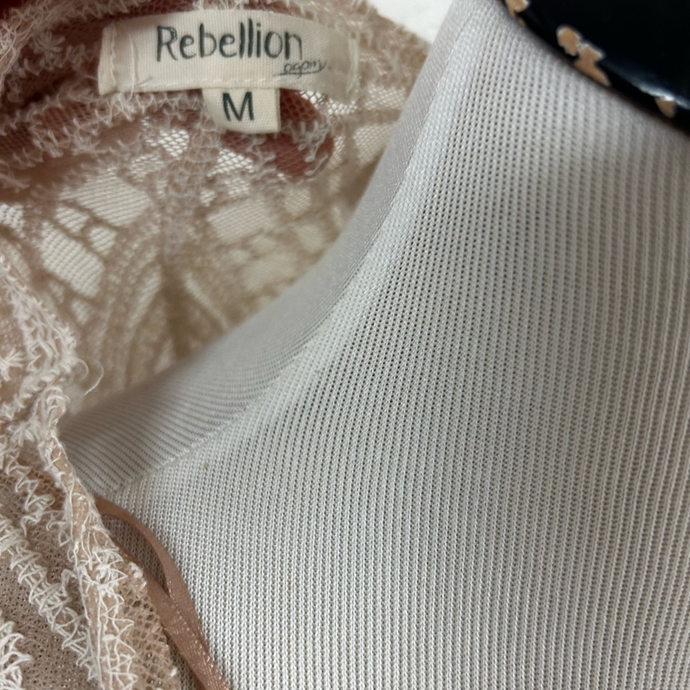 Rebellion Again  Open Front Lace Crochet Lace Boho Fairy Duster Kimono Size M - Picture 4 of 8